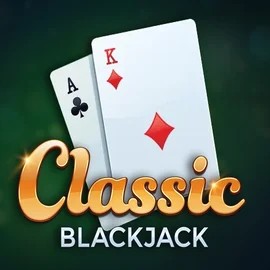 Classic Blackjack online game logo by Red Tiger Gaming on www.infinityesports.org